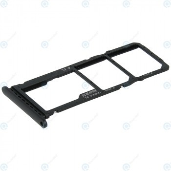 Huawei P40 Lite E (ART-L28 ART-L29) Tavă SIM + capac card MicroSD negru miezul nopții 51661PBJ foto