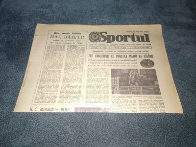ZIARUL SPORTUL 2 OCTOMBRIE 1984 foto