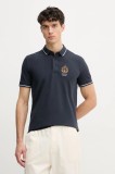 Aeronautica Militare tricou polo barbati, culoarea albastru marin, neted, PO1850P191