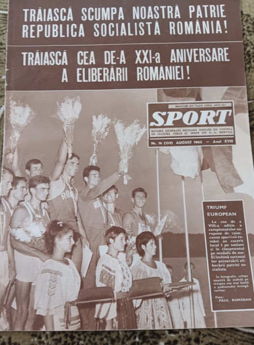 myh 110 - Revista SPORT - nr 16/august 1965