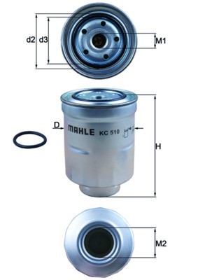 MAHLE KC 510D filtru combustibil foto