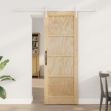 Ușa Glisantă vidaXL cu Set de Accesorii 73.5x198.5 cm din Lemn Solid de Pin