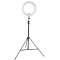 Lampa Circulara Tip Inel Ring Light, 30 cm cu suport de telefon si geanta, inaltime reglabila pana la 165 cm