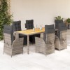 VidaXL Set mobilier de grădină cu perne, 7 piese, gri, poliratan 3213348