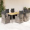 vidaXL Set mobilier de grădină cu perne, 7 piese, gri, poliratan 3213348