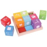 Cumpara ieftin Set Cuburi din lemn, cu imagini