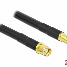 Cablu prelungitor RP-SMA LMR/CFD300 T-M 2m low loss, Delock 90464