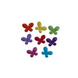Fluturi din plastic pentru activitati crafts,30mm, diverse culori,10 bucati set