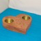 Suport lum&acirc;nări, pastile, lemn teak, hand made - Hearts - design Gunnar Kanevad
