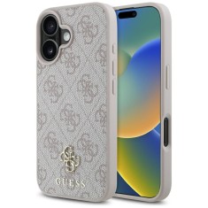 Husa iPhone 16 Guess 4G Small and Classic Logo MagSafe, roz, GUHMP16SP4SM4MP foto
