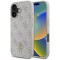 Husa iPhone 16 Guess 4G Small and Classic Logo MagSafe, roz, GUHMP16SP4SM4MP