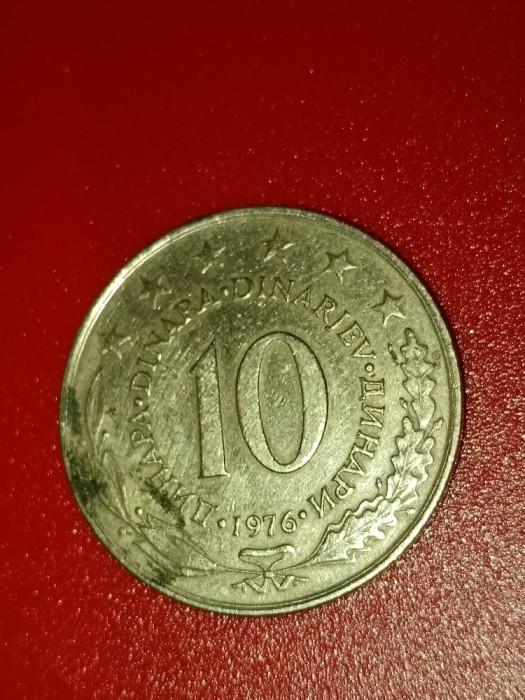 10 dinara dinari 1976, stare aUNC / UNC [poze]. Discount conform descriere[10 - 20 %. Vezi descrierea.].