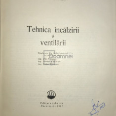 H. Rietschel - Tehnica încălzirii și ventilării (editia 1967)