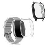Set 2 Huse pentru Xiaomi Amazfit GTS 2 / Amazfit GTS 2e, Silicon, Transparent / Negru, 53906.02, Kwmobile