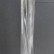 Vaza longilina din sticla transparenta 29cm inaltime, soliflora spiralata vintage