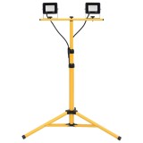 Proiector cu LED și trepied, 2x20 W, alb rece