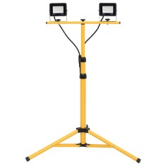 Proiector cu LED și trepied, 2x20 W, alb rece