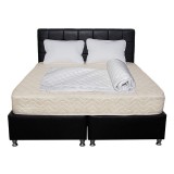 Set Saltea ortopedica cu arcuri Super Ortopedica Sofia, 180x200x20cm, fermitate medie, cu plasa arcuri tip Bonell, fata vara-iarna, sistem aerisire cu