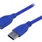 Cablu USB 3.0 A-A 1,8m Albastru