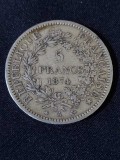 Franța 1874 A - 5 Franci - Monedă de argint #4, Europa