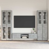 Cumpara ieftin Set comoda TV FLORIN 3 buc. 150 x 39 x 30 cm Gri Beton