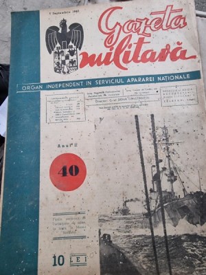 Gazeta militara nr. 40/1 septembrie 1940 foto