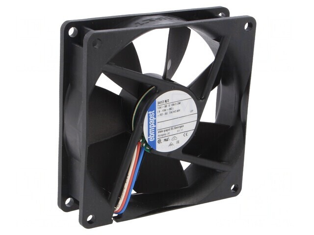 Ventilator axial 12V DC 92x92x25mm 84m3/h 32dBA cu rulment