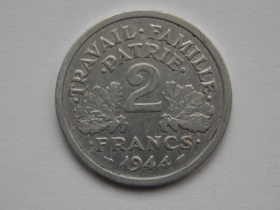 2 FRANCS 1944 B FRANTA foto