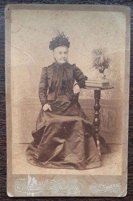FOTOGRAFIE VECHE - PORTRET DOAMNA- FOTOGRAF THEODOR HR. FACHIROFF BUCURESCI, RAR foto