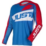 Tricou atv/cross Just1 J-Force Vertigo, culoare albastru/alb/rosu, marime XL Cod Produs: MX_NEW 6950020012002XL