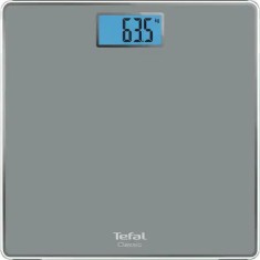 Cantar de baie TEFAL Classic PP1500V0, capacitate maxima 160kg, Auto ON/OFF, suprafata de sticla, gri