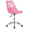 Scaun birou ergonomic, cu sezut din spuma, reglabil pe inaltime, maxim 120 kg, 90x49x48 cm, roz Household NewTrend