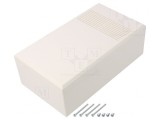 Carcasă universală ventilată ABS albă 112mm x 200mm x 71mm