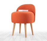 Cumpara ieftin Scaun puf Corvile Portocaliu 48x47x42 cm