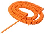 Cablu Spiralat Neecranat PUR Portocaliu 2x1,5mm2