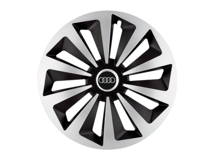 Set 4 capace roti Fox Gri-Negru R14 pentru gama auto Audi