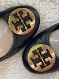 BALERINI NEGRI DAMA PIELE NATURALA FIRMA TORY BURCH LOGO AURIU OPINCUTE FEMEI