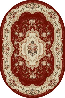 Covor Clasic, Lotos 570, Grena, Oval, Diverse Dimensiuni, 1800 gr/mp - 100x200 cm foto