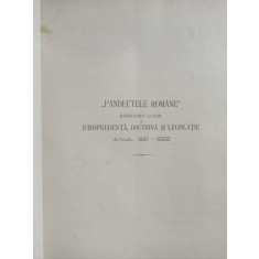 C. Hamagiu - Pandectele Romane - Jurisprudenta, Doctrina si Legislatie 1921-1922