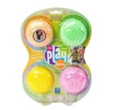 Spuma de modelat cu sclipici, 4 culori