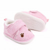 Pantofiori roz imblaniti pentru fetite - Labute (Marime Disponibila: 6-9 luni