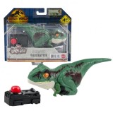 Figurina Jurassic World Velociraptor Interactiva cu Telecomanda, Dinozaur Articulat, Material Plastic, 4+ ani