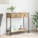 vidaXL Masă de consolă cu sertar Stejar Artizanal 75 x 34,5 x 75 cm 882249