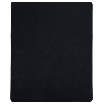 Cearsaf de pat cu elastic, 2 buc., negru, 180x200 cm, bumbac foto