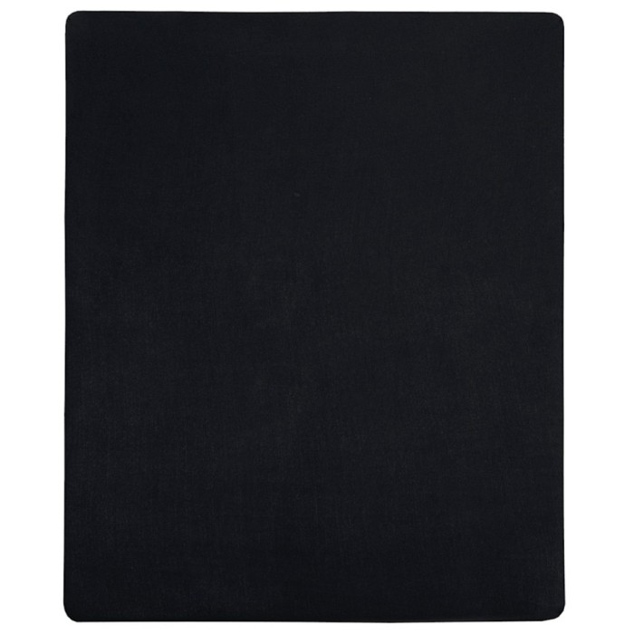 Cearsaf de pat cu elastic, 2 buc., negru, 180x200 cm, bumbac