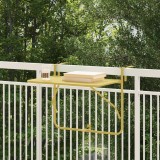 vidaXL Masă Suspendată pentru Balcon Auriu 60 x 39 x 65 cm Oțel