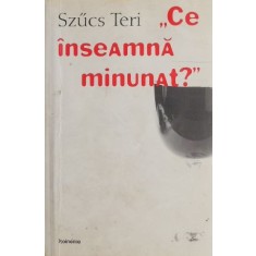 Ce inseamna minunat? - Szucs Teri