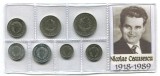 q642 ROMANIA RSR SET MONEDE INFOLIATE NICOLAE CEAUSESCU FATIA NEGRA