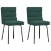 VidaXL Scaune de sufragerie, 2 buc., verde &icirc;nchis, catifea 4101284