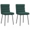 vidaXL Scaune de sufragerie, 2 buc., verde &icirc;nchis, catifea 4101284